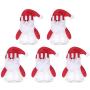 STOBOK 5pcs Christmas Plastic Clear Jar Santa Gift Bottle Holder Container Xmas Decor