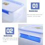 Kitchen Food Storage Jar Airtight Food Storage Food Storage Containers With Lids PACK OF 4 Rectangular Fruit/Vegetable Transparent Fresh Plastic Container