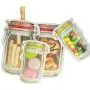 20 Pièces de Bocaux Réutilisables en Verre Mason avec Sacs et Fermeture Éclair pour Conservation des Fruits, Noix, Bonbons, Douceurs – Organisateur de Cuisine. 20 Pièces de Bocaux Réutilisables en Verre Mason avec Sacs et Fermeture Éclair pour Conservation des Fruits, Noix, Bonbons, Douceurs – Organisateur de Cuisine.