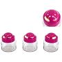 Uniware 3 Count Spice Jar Set, 7.1 Oz (210cc), Pink, Twisting Cap for Easy Use