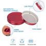 uxcell 24 Pcs Iron Regular Mouth Mason Jar Lids with Sealing Rings Food Storage Caps for Mason Canning Ball Jars Red