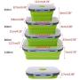 Kitchen Food Storage Jar Airtight Food Storage Silicone Food Portable Lunch Box Bowl Bento Boxes Folding Collapsible Storage (Color : 350ml)
