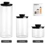 Yl Ly Glass Bottle Sealed Jar With Lid Transparent Honey Bottle Storage Box Snack Storage Jar Candy Bottle 500Ml 1000Ml 1800Ml Three-Piece