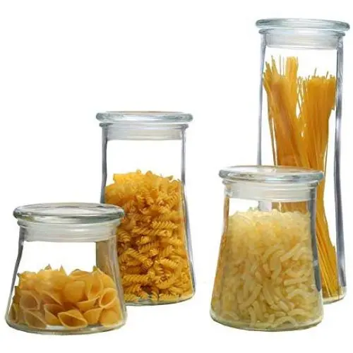 Glasbehälter, luftdicht, Küchen-Lebensmittelbehälter, zur Aufbewahrung von Gewürzen/Pasta/Hafer/Kaffee