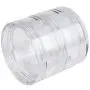 Beauticom 6 Pack(36 Pieces) 10G/10ML Empty Round Transparent Stackable Plastic Embellishment Bead Glitter Charm Craft Jars with Clear Lid