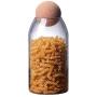 UPKOCH Glass Food Storage jar Transparent Borosilicate Airtight Sealed Can Container Canister with Cork for Spices Sugar Coffee Cookies Candy 1200ML