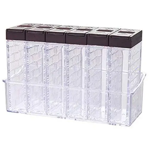6Pcs Kitchen Spice Jar Seasoning Box Kitchen Spice Storage Bottle Jars Transparent Salt And Pepper Cumin Powder Spice Tools,02 6Pcs Kitchen Spice Jar Seasoning Box Kitchen Spice Storage Bottle Jars Transparent Salt And Pepper Cumin Powder Spice Tools,02
