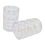 Made in Taiwan Transparent Clear Makeup 3 Stack Plastic Jar 3 Kinds of Size (2 Sets)