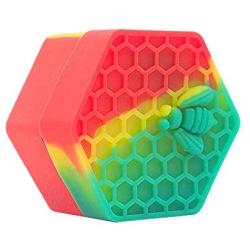 YHSWE 10 Rasta Silicone Honeybee Container 26ml Non Stick Hexagon Concentrate Jar Multi Use Storage Box