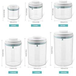 lesgos Cereal Storage Containers, BPA-Free Airtight Food Storage Canisters, Kitchen Dry Food Dispenser with Seal Lid for Snacks Sugar Nuts Coffee Beans Pet Food
