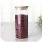 450/650/950 ml Mehrzweck Bambusdeckel Glasbehälter Luftdichte Gläser für Getreide, Tee, Kaffee, Kapseln, Süßigkeiten, Lebensmittel, 950 ml