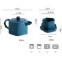 Teapot Ceramic Vintage Large capacity,kettle Water storage jar the Chinese tea culture Green Jasmine Flowers Black Tea Coffee milk,living room,tea lovers,Greenteapot