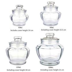 JiangYuenly&12 Octagonal Glass Candy Jar Dried Fruit Storage Bottle, Kitchen Seasoning Storage Transparent Jar (Capacity : 950ml)