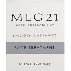 MEG 21 Smooth Radiance Face Treatment Anti-Aging Moisturizer Reduces Fine Lines, Wrinkles in 28 Days. Bright, Smooth Glow for Women, Men of All Ages and Skin Types. Peel, Acid-free. Clinically Proven