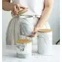 Contenant de Rangement HHXQXB pour Aliments, Pot à Épices, Tasse, Café, Épices, Sucre, Sel et Plus encore avec Revêtement Mat, WearCO2 et Préserve la Fraîcheur des Aliments (Blanc)