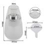 Kesell 8Pcs 30ml 1oz Upscale Empty Refillable Frosted Glass Pump Press Bottle Egg Shaped Pressing Jar Silver Edge Cosmetic Container with Clear Cap and Funnel for Lotion Emulsion Facial Essence