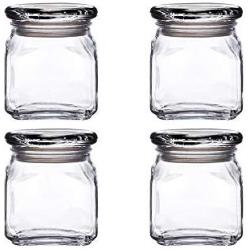 Anchor Hocking Emma Jar with Glass Cover,10-Ounce,Set of 4