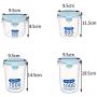 Food Savers 4 packs Food Storage Containers Food Preservation Box storage jar Transparent sealed can plastic Storage box storage jar (Color : B)