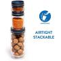 Wonder Worker Hit Acrylic Canister Set of 3 Stackable Airtight Storage Jars 1250/450/150 ml