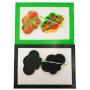 SZBS A Set 30x20cm Silicone Mat 85ml Container Cloud-shape Container Wax Oil Container Concentrate Container Wax Silicone Storage Jar (Green, 10)