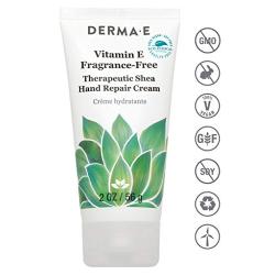 DERMA E Vitamin E Fragrance-Free, Therapeutic Moisture Shea Hand Cream, 2 oz