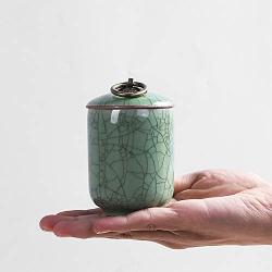 Ceramic Tea Storage Box Tea Cans Mini 6.310.1Cm Candy Jar With Lid Spices Storage Box Food Coontainer,A05