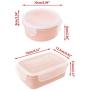 Milue Refrigerator Plastic Food Savers Keep Fresh Fruit Storage Box Mini Locking Bowl (Round)