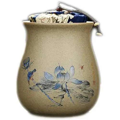 Bouteilles de Thé et Tins de Café Retro Chinois en Céramique Étrusque pour le Stockage de Thé en Feuilles Solides Bouteilles de Thé et Tins de Café Retro Chinois en Céramique Étrusque pour le Stockage de Thé en Feuilles Solides