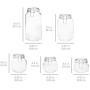 Set of 5 Glass Mason Jars with Clip-Top, 10 Stickers, Chalk - Clear Sturdy Home Kitchen Canning Cookware Dining Storage Organizer Jam Spices