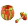 Rasta Honey Jar with Dipper and Lid Cover for Home Kitchen Silicone Storage Pot by X-Value Rasta Honey Jar with Dipper and Lid Cover for Home Kitchen Silicone Storage Pot by X-Value