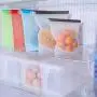 Wiederverwendbare Silikon-Lebensmittelbehälter, WOHOME - Gefrierbeutel, luftdicht, lebensmittelecht, vielseitig für Gemüse, Flüssigkeiten, Snacks, Fleisch, Obst/4x Groß (50oz+) + 4x Klein (30oz)