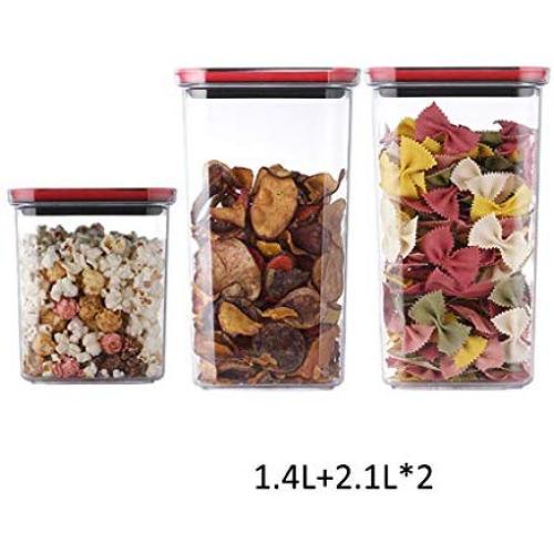 Plastic Sealed Jars, Moisture-Proof Kitchen Food Containers, Storage Coffee Beans/Pasta/Cereal/Oatmeal