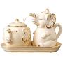 Creative Ceramic Condiment Jar-Condiment Pot Seasoning- Storage Condiment Jar