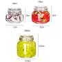 XSWZAQ Glass sealed jars, passion fruit, lemon honey bottle, jam jar, glass bottle, 3 sets