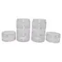 Made in Taiwan Transparent Clear Makeup 4 Stack Plastic Jar 3 Kinds of Size (3 Sets) Made in Taiwan Transparent Clear Makeup 4 Stack Plastic Jar 3 Kinds of Size (3 Sets)