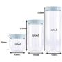 Transparent Plastic Sealed Jar Kitchen Grain Storage Jar Storage Bottle,Blue M Size