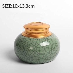 Solid Ceramic Tea Box Sealed Spice Food Jar Portable Travel Storage Tank Creative Dried Fruit Can Coffee Canister Office Teaware Condiment bottles (Color : D)