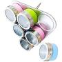 6pcs Seasoning Jar Stainless Steel Seasoning Jar Colorful Visual Seasoning Jar Condiment bottles
