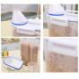 AOLVO Rice Bin 2kg Rice Container, 3 Pcs Airtight Cereal Container Rice Barrel Dry Grain Dispenser Thicken Rice Cylinder Clear Food Storage Box with Airtight Design Measuring Cup Pour Spout (3pc)