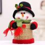 TOPBATHY 2pcs Christmas Candy Jar Food Storage Container Reindeer Snowman Doll Cookie Gift Bottle Jar for Xmas Holiday Party Supplies