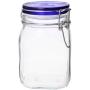 Bormioli Rocco Fido Eckige Flasche mit blauem Deckel, 1033 ml