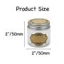 21 Pack 2 Oz Round Clear Plastic Storage Jar Wide-Mouth with Aluminium Lids