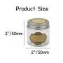 Bocal Rond Transparent en Plastique 21 Pièces, 2 Oz (62 ml) avec Couvercles en Aluminium