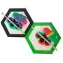 Silikon Hexagon Matte 22ml Beutel, Wolke-Formige Behälter, Wachsölbehälter, Konzentrationsbehälter, Silikonbehälter mit Metallstab (Zufarbige, 1 Stück)