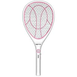 Night Cat Bug Zapper Racket Electric Fly Swatter Racquet Electronic Mosquito Killer with USB Charging LED Lighting Double Layer Protection Detachable Handle