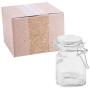 4pc Glass Mini Mason Jars Canisters Kitchen Storage Wedding Decoration Supplies