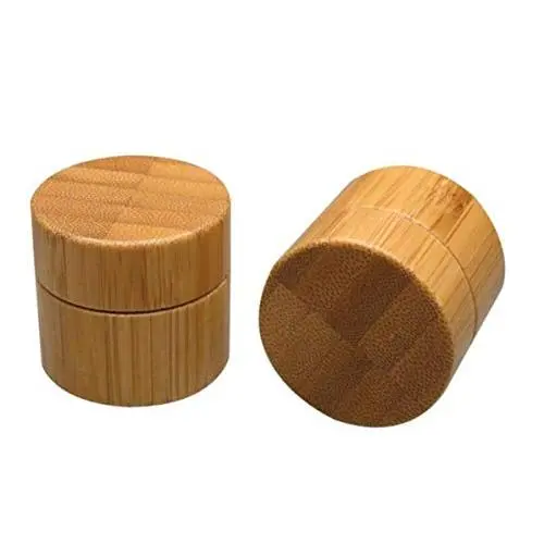 2 PCS Pots de Remplissage Réutilisables en Bambou 10G / 0,34 oz avec Intérieurs en PET Plastique et Couvercle en Bambou, Récipients pour Crème Visage, Baume à Lèvres, Lotion, Huiles Essentielles, Outil de Fabrication Artisanale de Beauté Portable 2 PCS Pots de Remplissage Réutilisables en Bambou 10G / 0,34 oz avec Intérieurs en PET Plastique et Couvercle en Bambou, Récipients pour Crème Visage, Baume à Lèvres, Lotion, Huiles Essentielles, Outil de Fabrication Artisanale de Beauté Portable