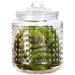 WH- Kitchen Transparent Lead-free Glass Storage Container Storing Tank Storing Tank Cereals Classified Jam Jars Jar Coffee Beans (Color : Style 2, Size : 700ML)