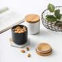 YTF-Ceramic storage container, black and white large candy dry goods tea sealed cans