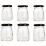 6er Set Mini Glasbehälter mit Schwarzkappen – 100 ml für Marmelade, Honig, Gelee, Partygeschenke, Küche, Aufbewahrung